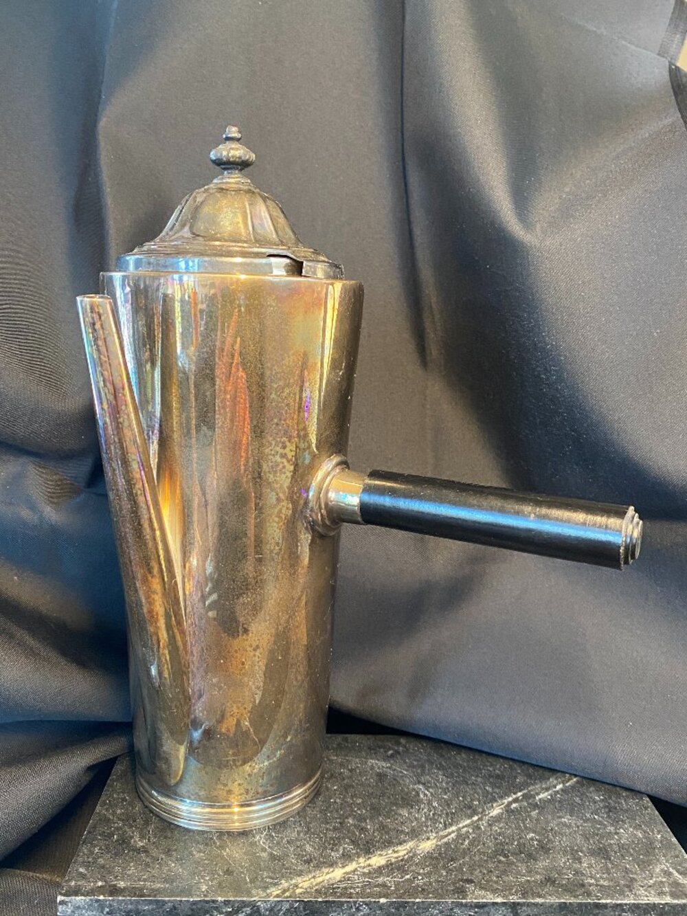 Restoration Hardware Vintage Art Deco Silver Plate Coffee Server Pot - As Is